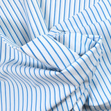 Striped cotton 1 cm blue and white