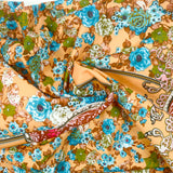 Coton imprimé Azenha orange brulé