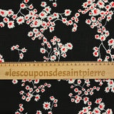 Twill fin de viscose logo arborescence fond noir