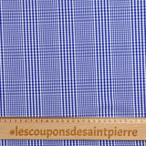 Blue and white checkered cotton