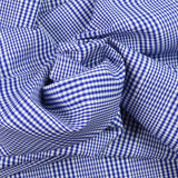 Blue and white checkered cotton