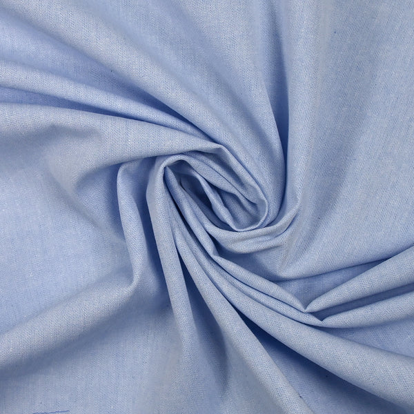 Chambray de algodón azul cielo