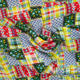 Viscose imprimée Patchwork multicolore
