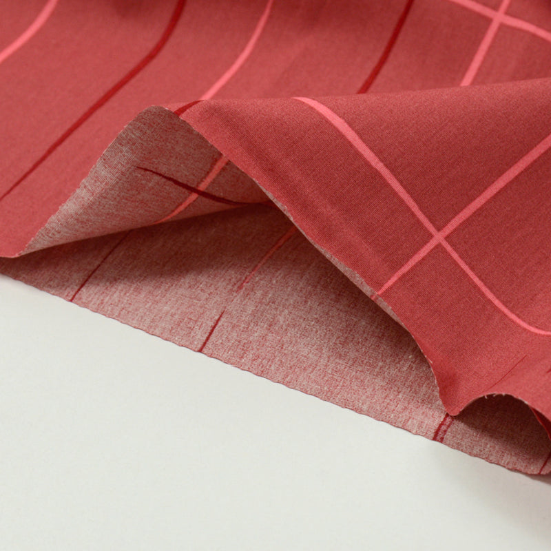 Tissu Fibre Mood - Coton imprimé graphique fond rose au mètre