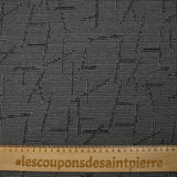 Maille Milano polyester Lurex pied-de-puce craquelé noir et blanc