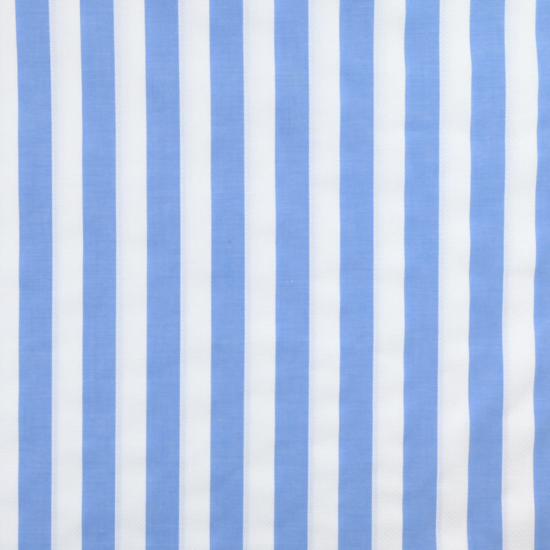Coton rayé 18 mm bleu et alvéole blanche
