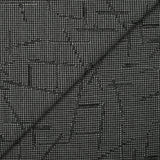 Maille Milano polyester Lurex pied-de-puce craquelé noir et blanc