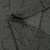 Maille Milano polyester Lurex pied-de-puce craquelé noir et blanc