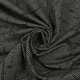 Maille Milano polyester Lurex pied-de-puce craquelé noir et blanc