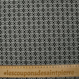 Maille Milano polyester Lurex carré graphique noir et blanc