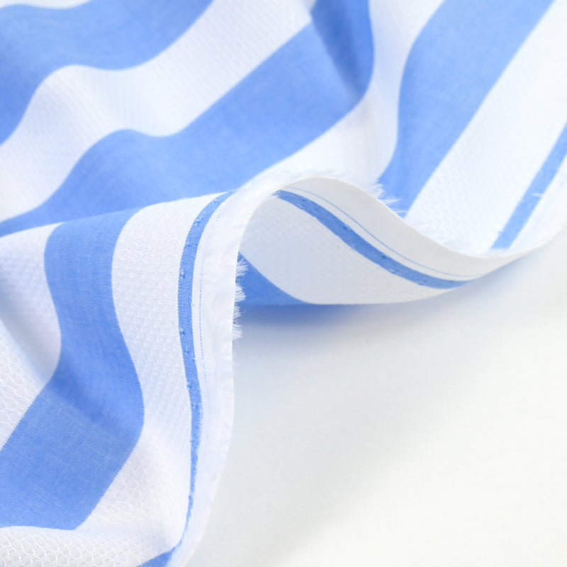 Striped cotton 18 mm blue and white cell