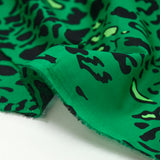Tissu Fibre Mood - Voile de coton Daisy léopard vert au mètre