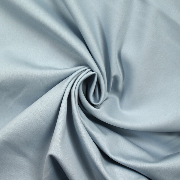 Satin de coton élasthanne bleu glacier