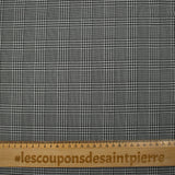 Maille Milano polyester prince-de-galles noir et blanc