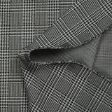 Maille Milano polyester prince-de-galles noir et blanc