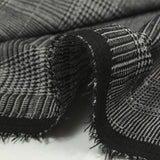 Maille Milano polyester Lurex prince-de-galles noir et blanc