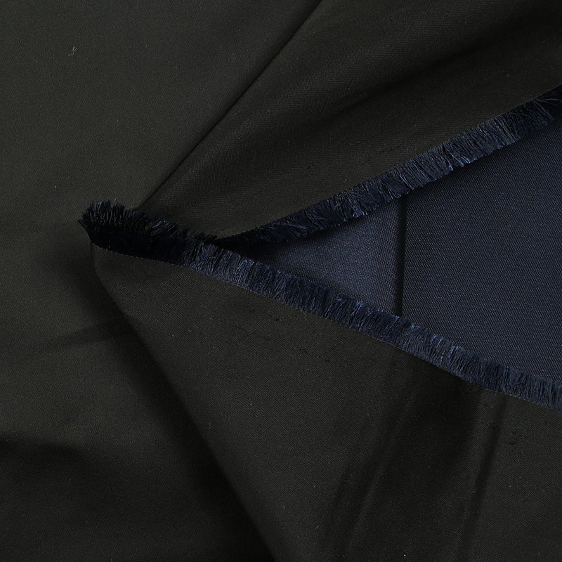 Satin duchesse polyester noir envers marine