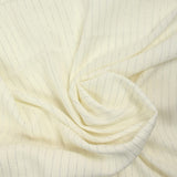 Crêpe viscose lurex rayé fond ivoire