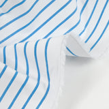 Striped cotton 1 cm blue and white