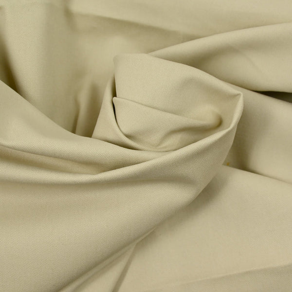 Sergé de coton élasthanne beige
