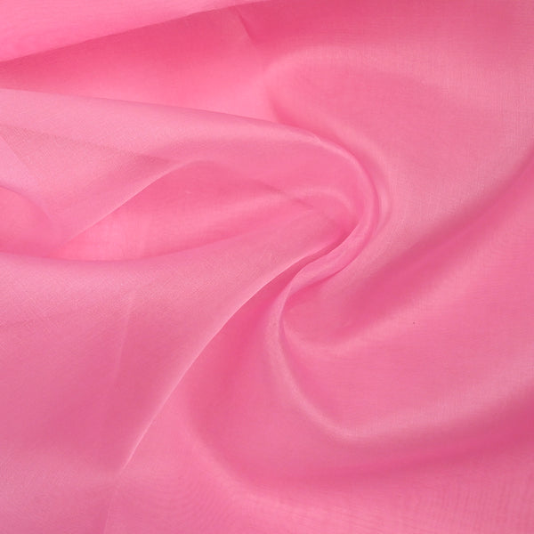 Organza de seda rosa