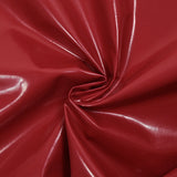 Faux leather with vinyl effect with raspberry red Prince of Wales side
