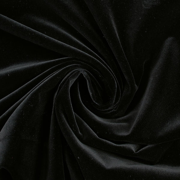 Velours de coton ras noir