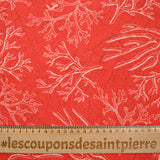 Orange Corail Polycotton Print