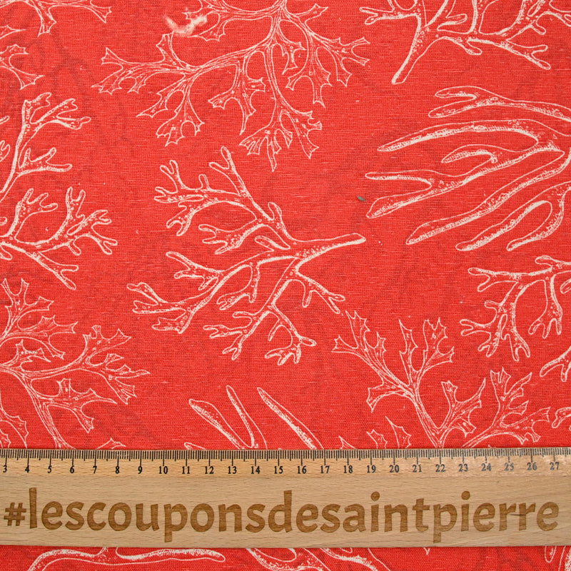 Orange Corail Polycotton Print