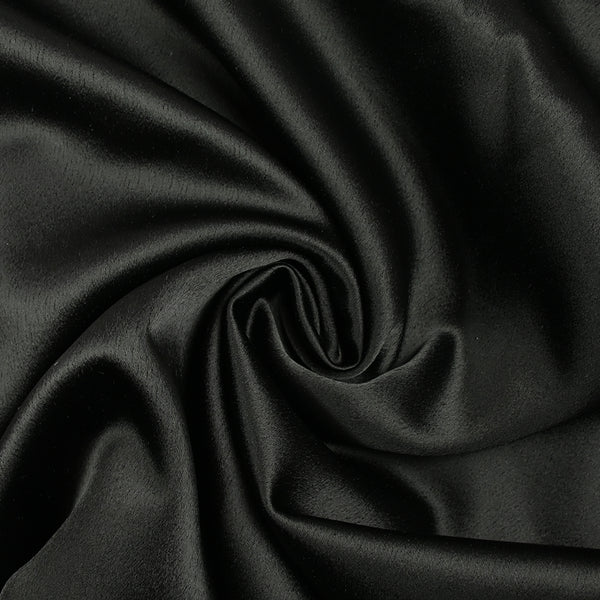 Black polyviscose satin crepe