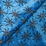 Jersey de velours lurex étoile des mers fond bleu