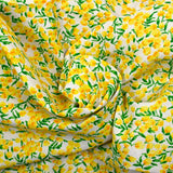 Mimosa printed polycoton white background