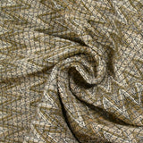 Tweed de coton et soie chevrons beige et écru
