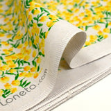 Mimosa printed polycoton white background