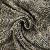 Tweed de coton et soie chevrons gris clair et écru
