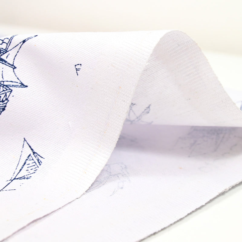 Polycotton Printed ship white background
