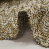Tweed de coton et soie chevrons beige et écru