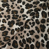 Satin de viscose imprimé léopard fond taupe et grège