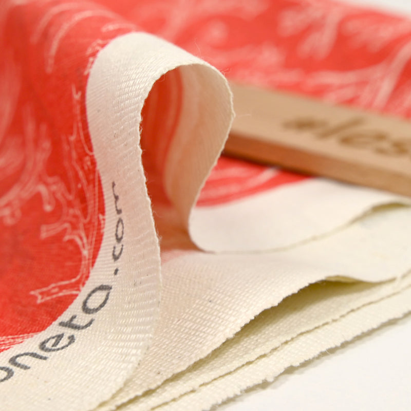 Orange Corail Polycotton Print