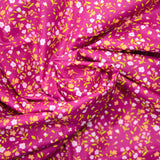 Coton imprimé Saragosse fond fuchsia