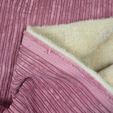 Velours côtelé fourré double face vieux rose