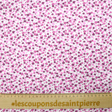 Coton imprimé Valence rose