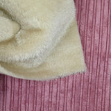 Velours côtelé fourré double face vieux rose