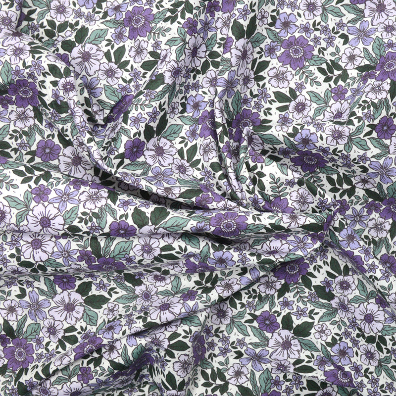 Coton imprimé Arona violet