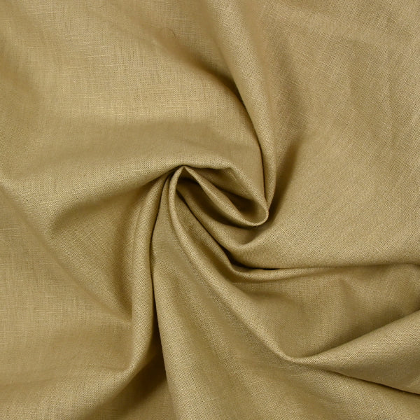 Lin et coton uni beige
