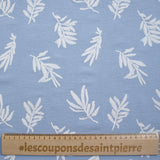 Flocked Blue Acacia Crêpe