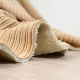 Velours côtelé fourré double face beige