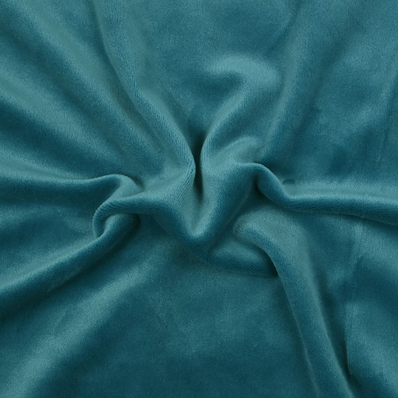Jersey de velours tout doux bleu paon