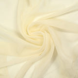 Mousseline de soie brodée festonnée écru au mètre