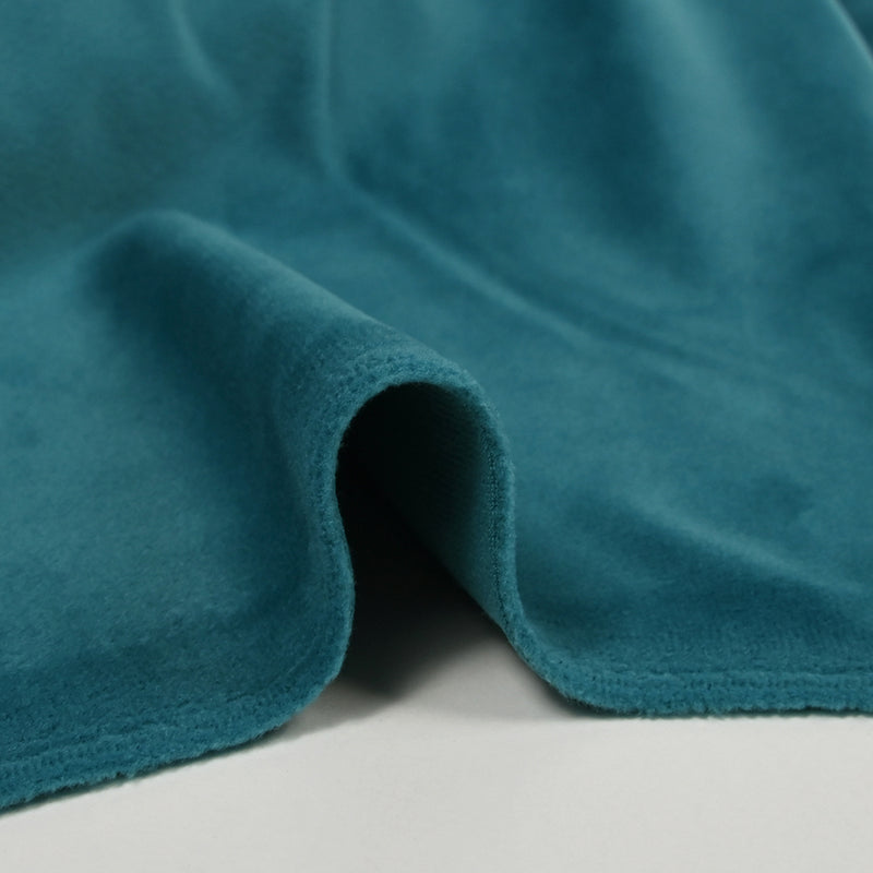 Jersey de velours tout doux bleu paon